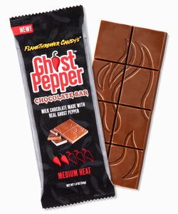 NEW! Flamethrower Candy's Ghost Pepper Chocolate Bar-Milk Chocolate